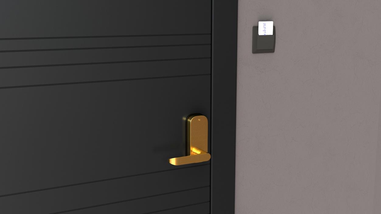 3D model Gold Internal Door Handle