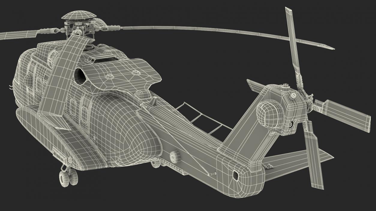 Sikorsky S-92 Civil Helicopter Rigged 3D