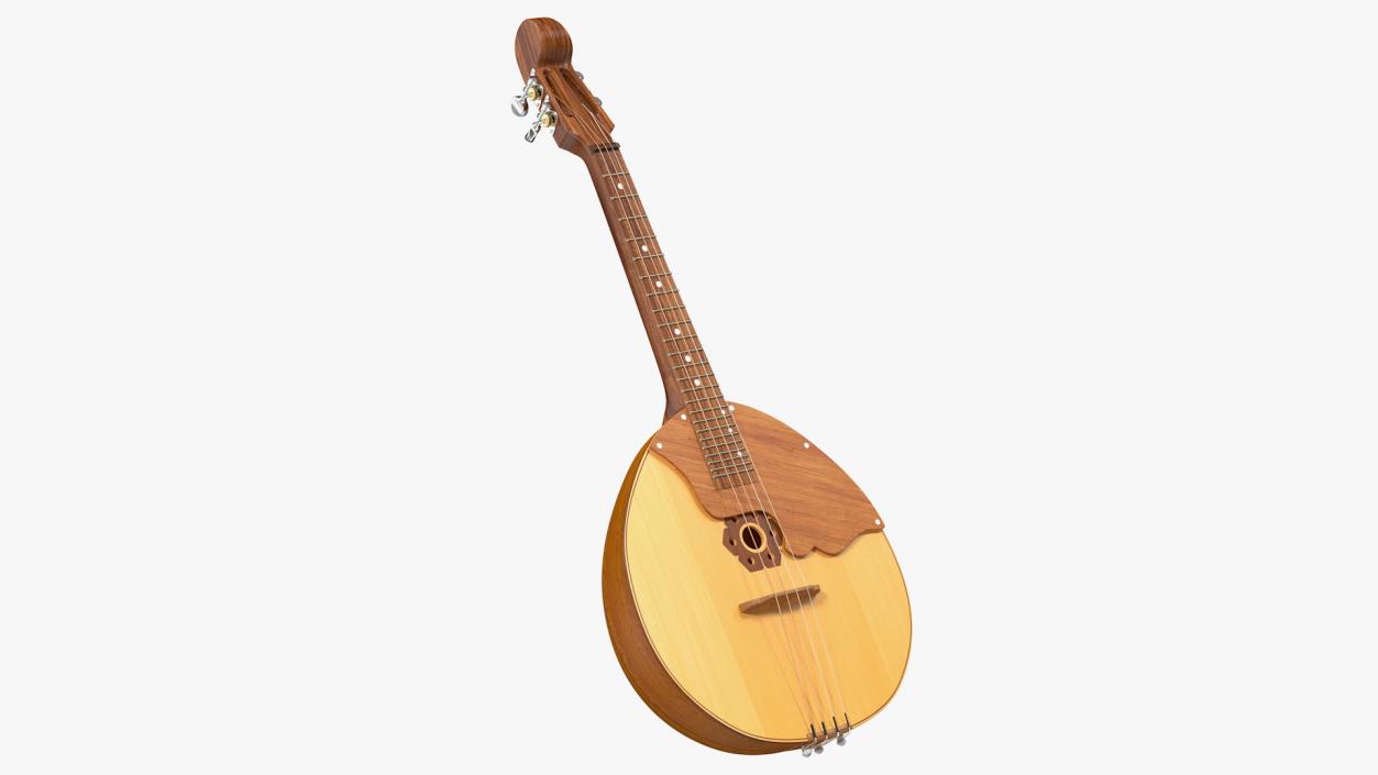 Domra Prima Four String Folk Instrument 3D model