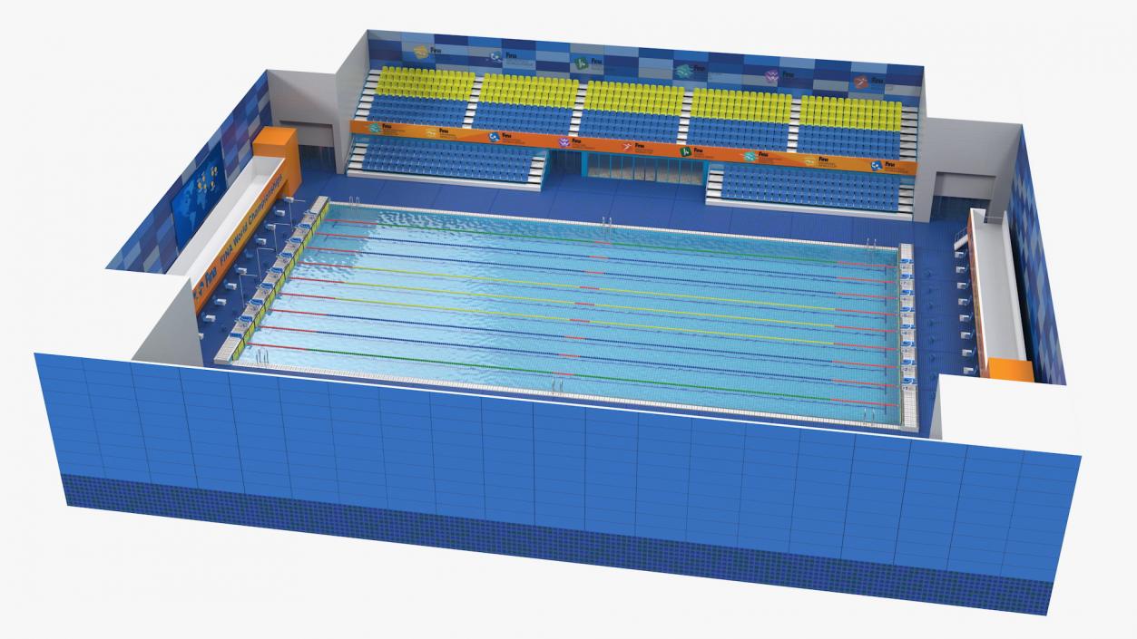 3D Olympic Swimming Pool FINA Standards