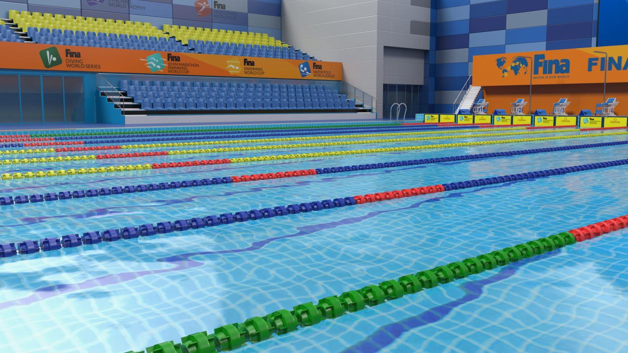 3D Olympic Swimming Pool FINA Standards