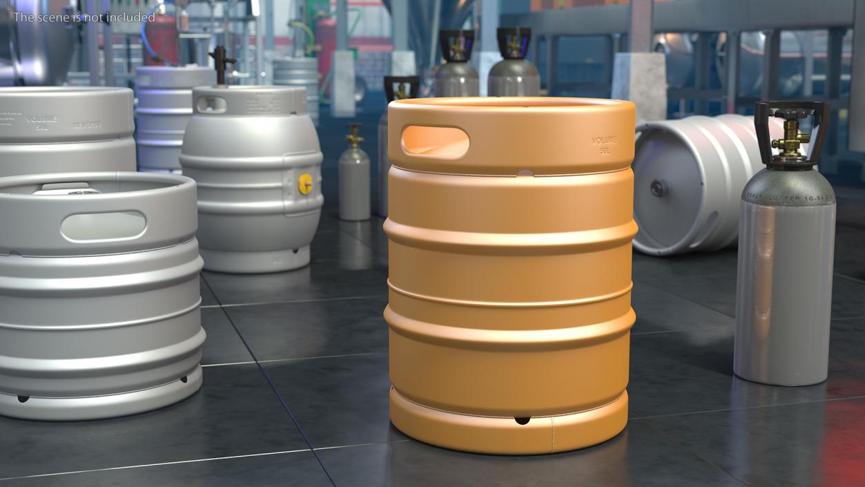 Color Beer Keg 3D model