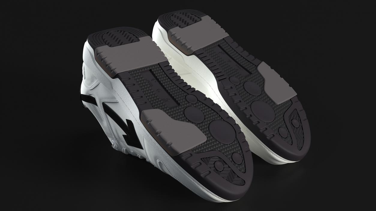 Off White Sneakers Black 3D model