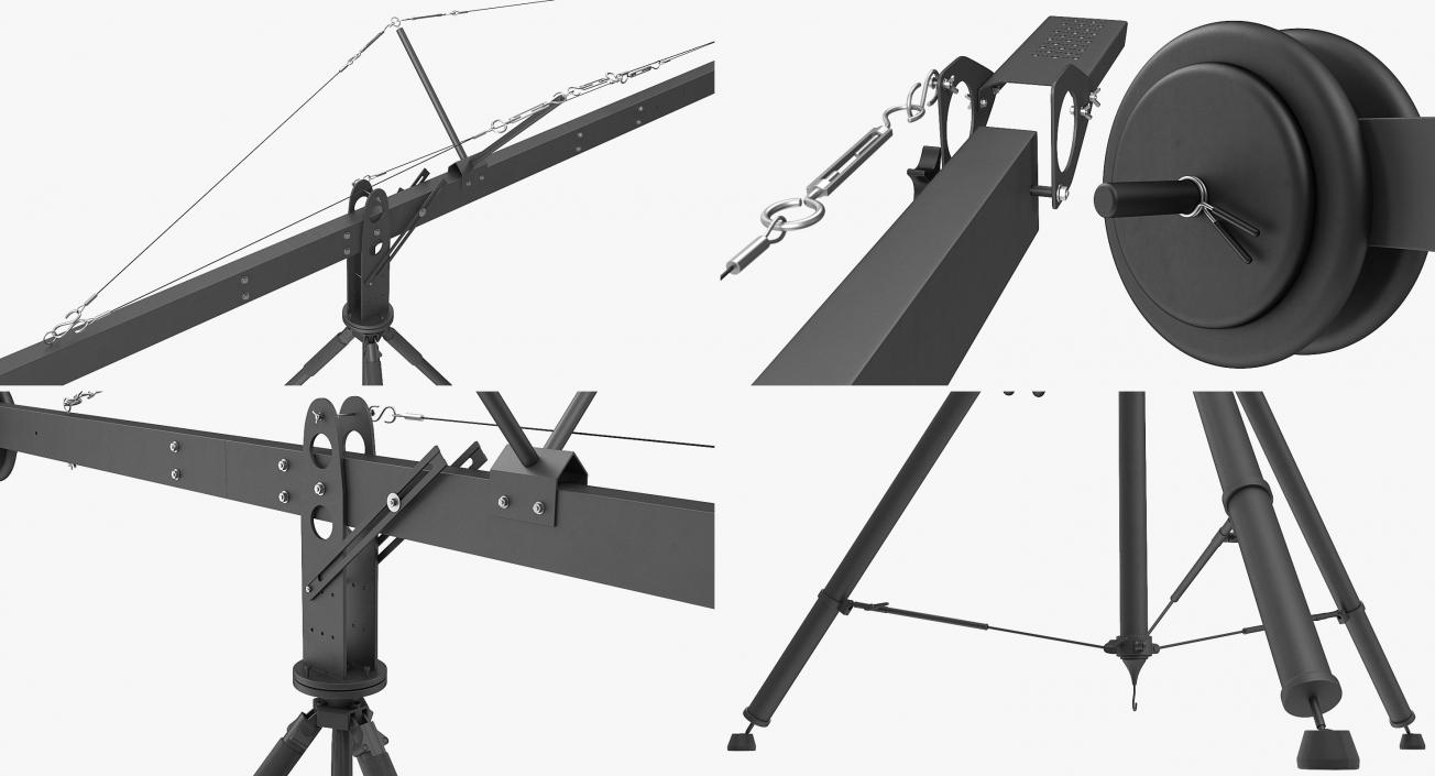 Camera Crane Rigged 3D model