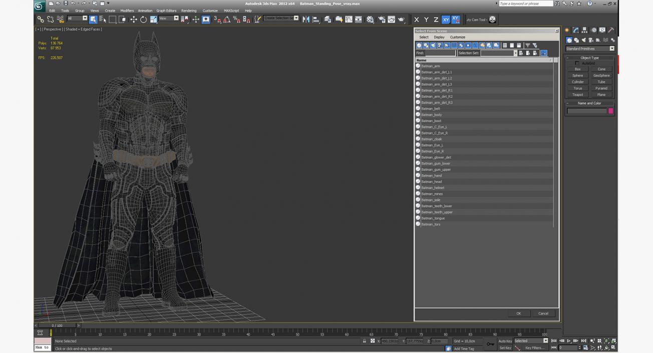 3D model Batman Standing Pose