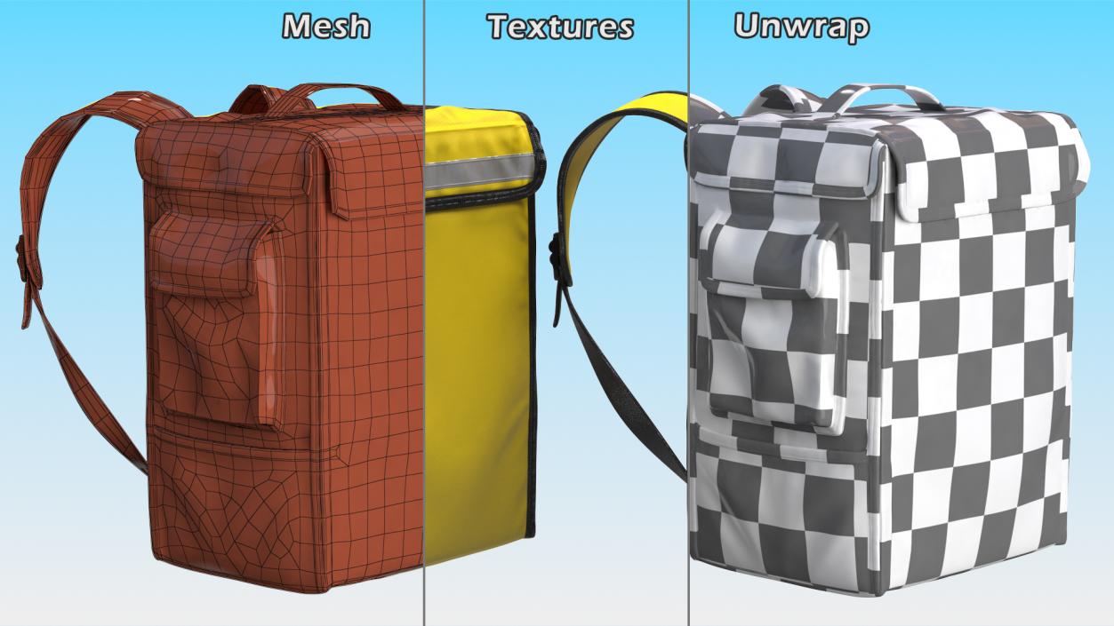 Insulated Food Delivery Bag 3D