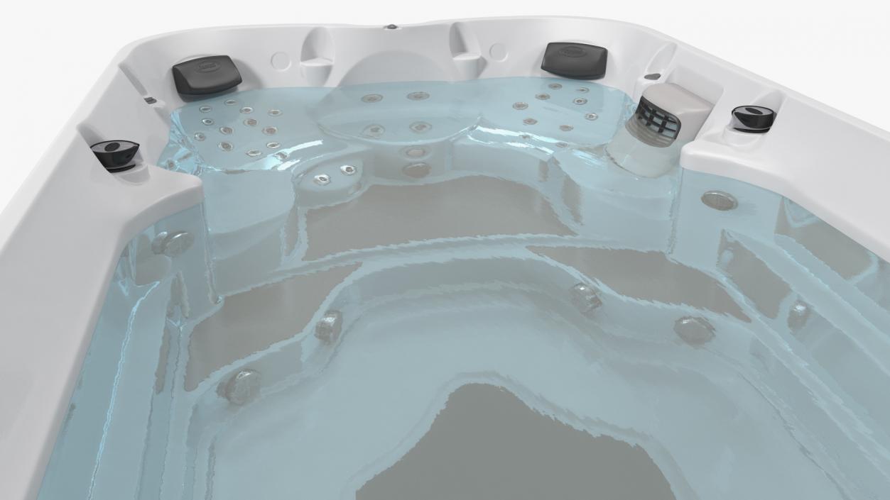 3D model Jacuzzi 16ft Power Active Spa with Water