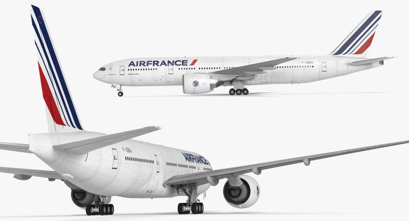 Boeing 777 200ER Air France 3D