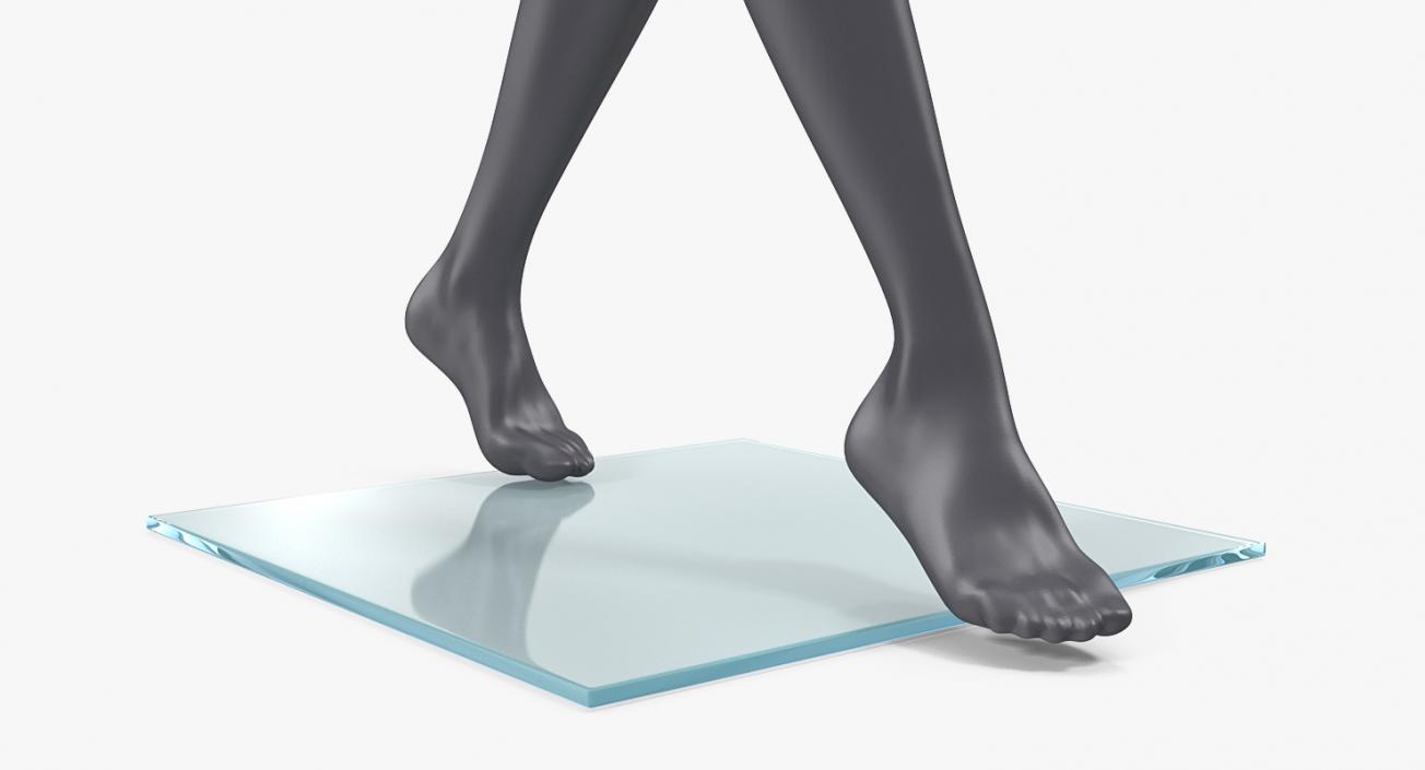 3D Female Dark Grey Mannequin Rigged model