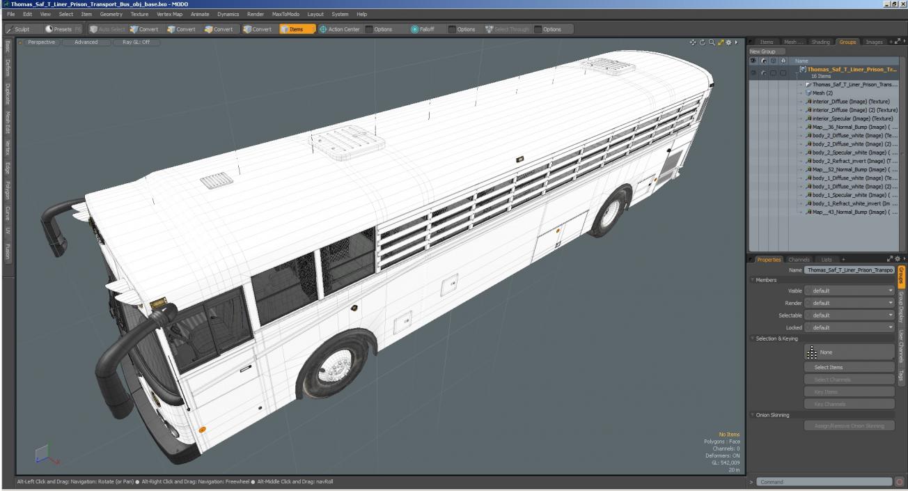 Thomas Saf T Liner Prison Transport Bus 3D model