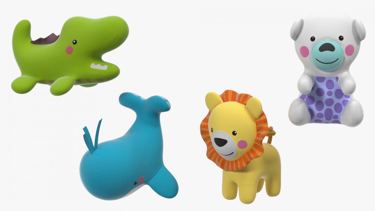 Baby Plastic Animal Toys 3D model