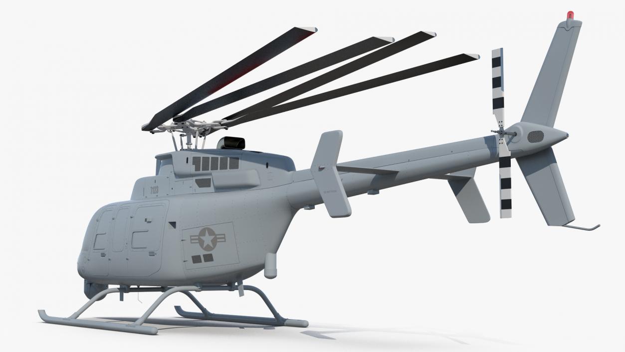 3D Northrop Grumman MQ-8C Fire Scout Unmanned Helicopter Folded Rotor