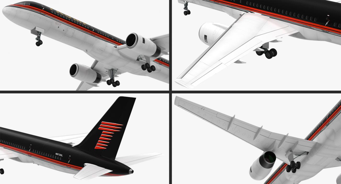 Donald Trumps Private Boeing 757 Rigged 3D model