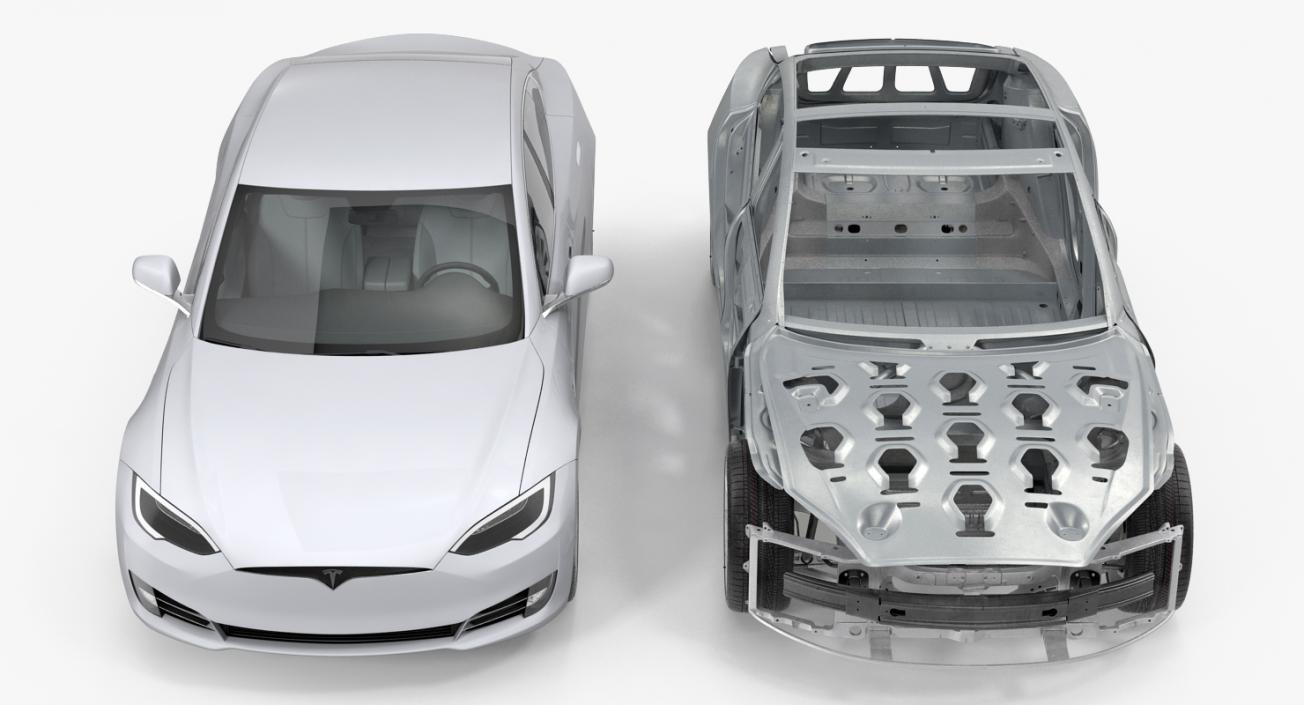 Tesla Model S and Frame Collection 3D model