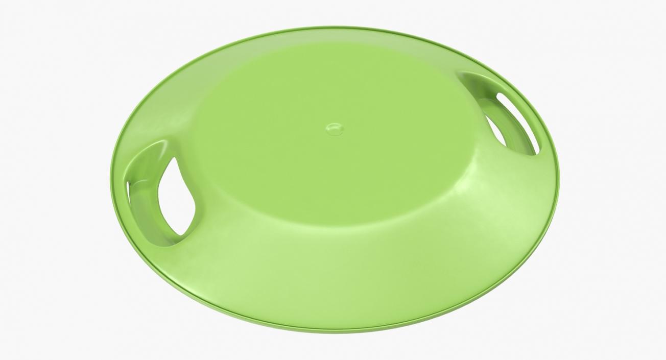 3D Sledge Sliding Dish Snow Round Green