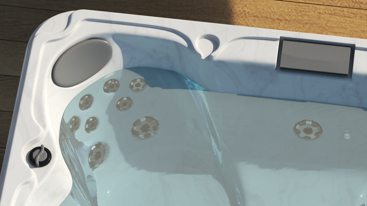 3D Hot Tub with Water model
