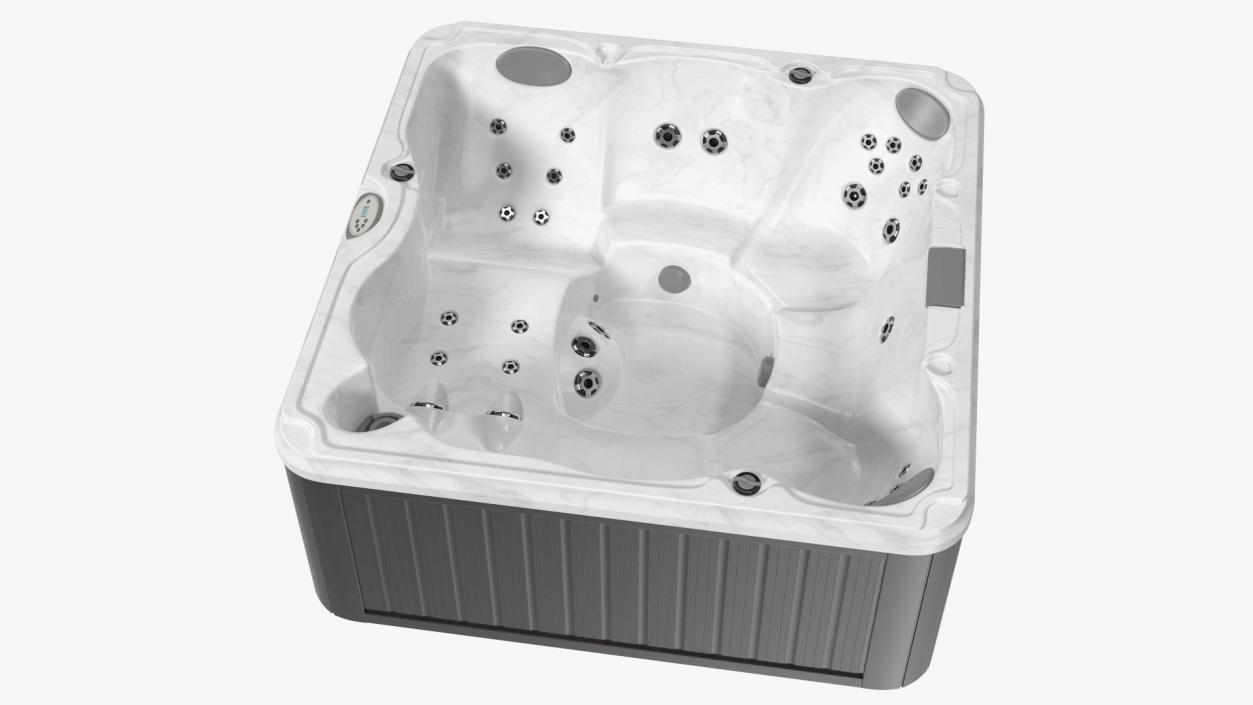 3D Hot Tub with Water model
