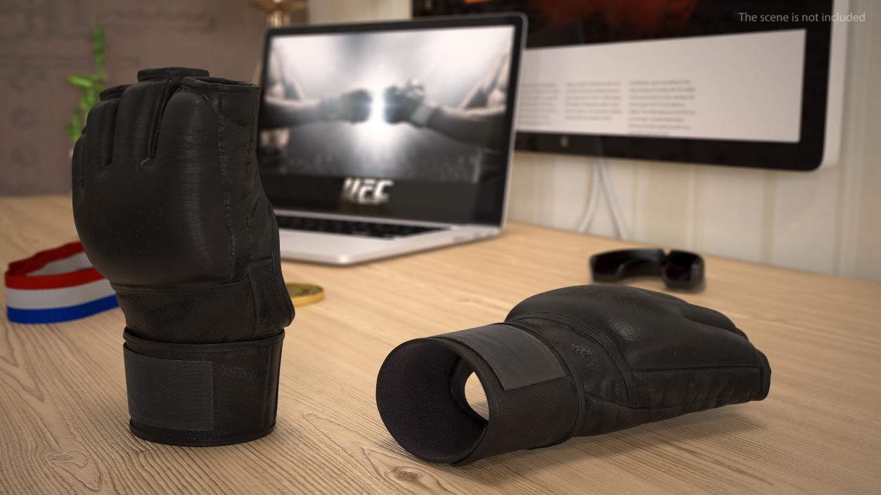 3D model Leather Fight Gloves