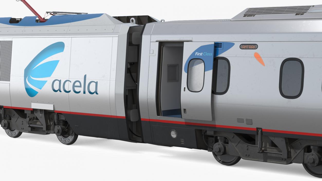 3D Amtrak Acela Express Train