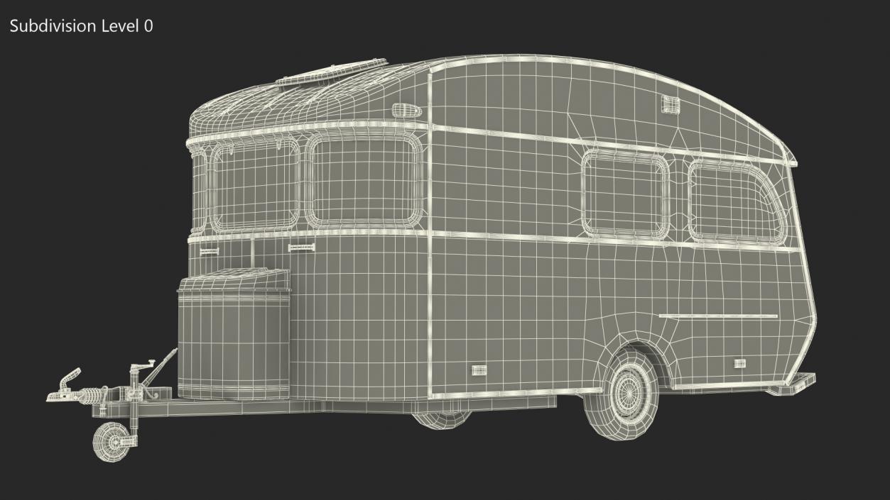 Constructam Comet 5 Vintage Caravan Rigged 3D