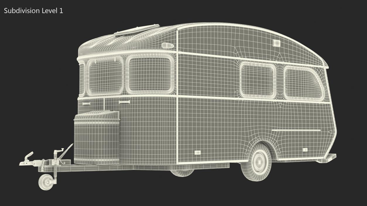 Constructam Comet 5 Vintage Caravan Rigged 3D