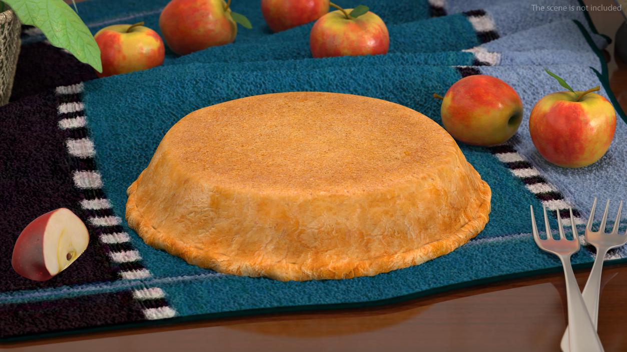 Open Face Apple Pie 3D model
