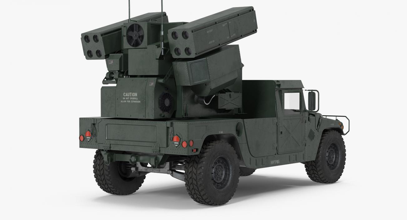 HMMWV M998 Equipped with Avenger Rigged 3D model