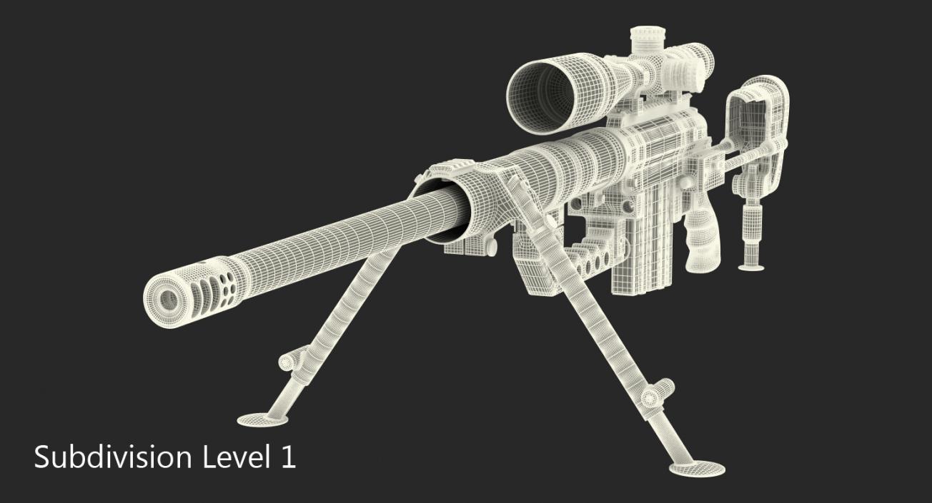 3D Sniper Rifle CheyTac Intervention M200 model