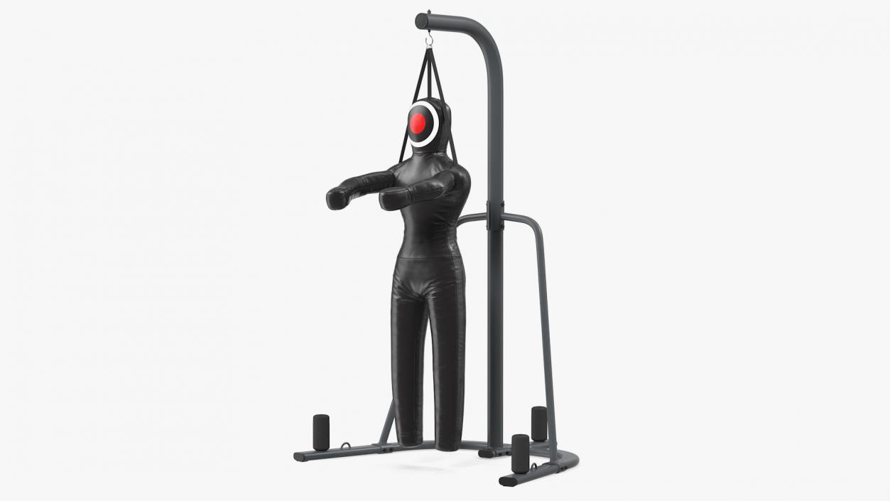 Leather Grappling Dummy with Stand 3D model