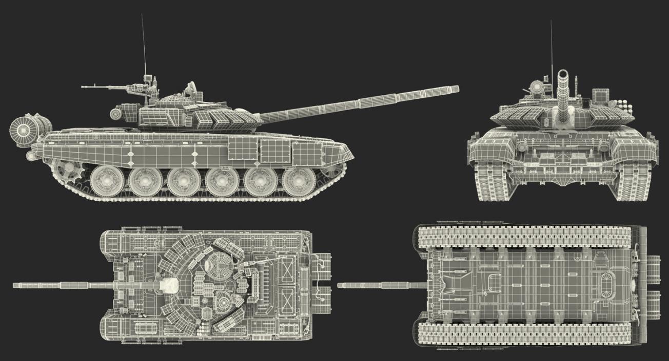 3D model T72 Main Battle Tank Camo