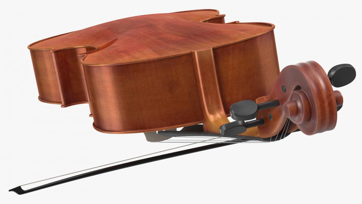 3D model Cello Instrument with Bow