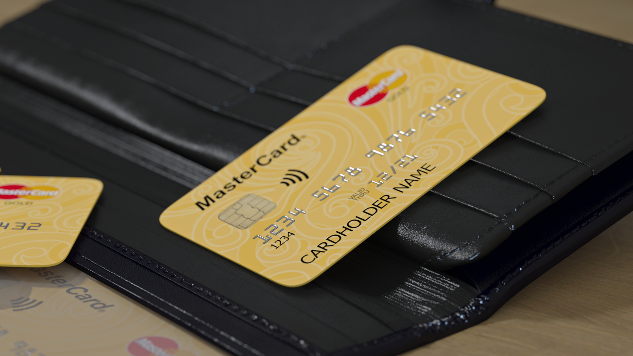 MasterCard Gold Credit Card 3D