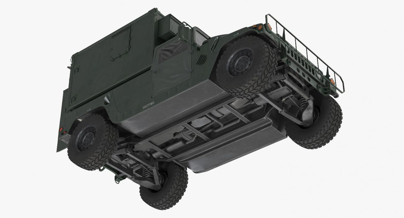 3D Shelter Carrier MSE Car HMMWV m1037 Green