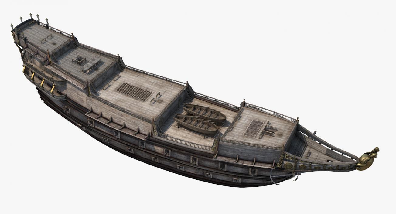3D Galeon Ship Body