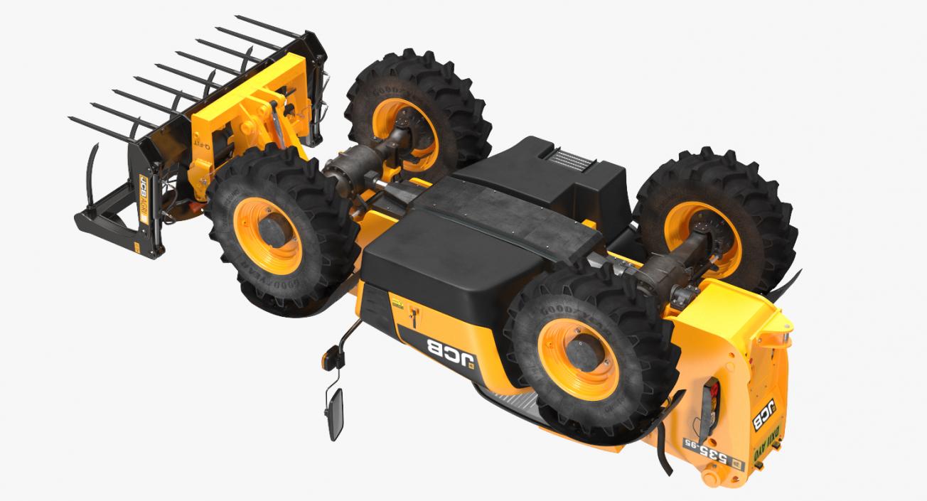 3D Hydraulic Telehandler Forklift JCB 535 model