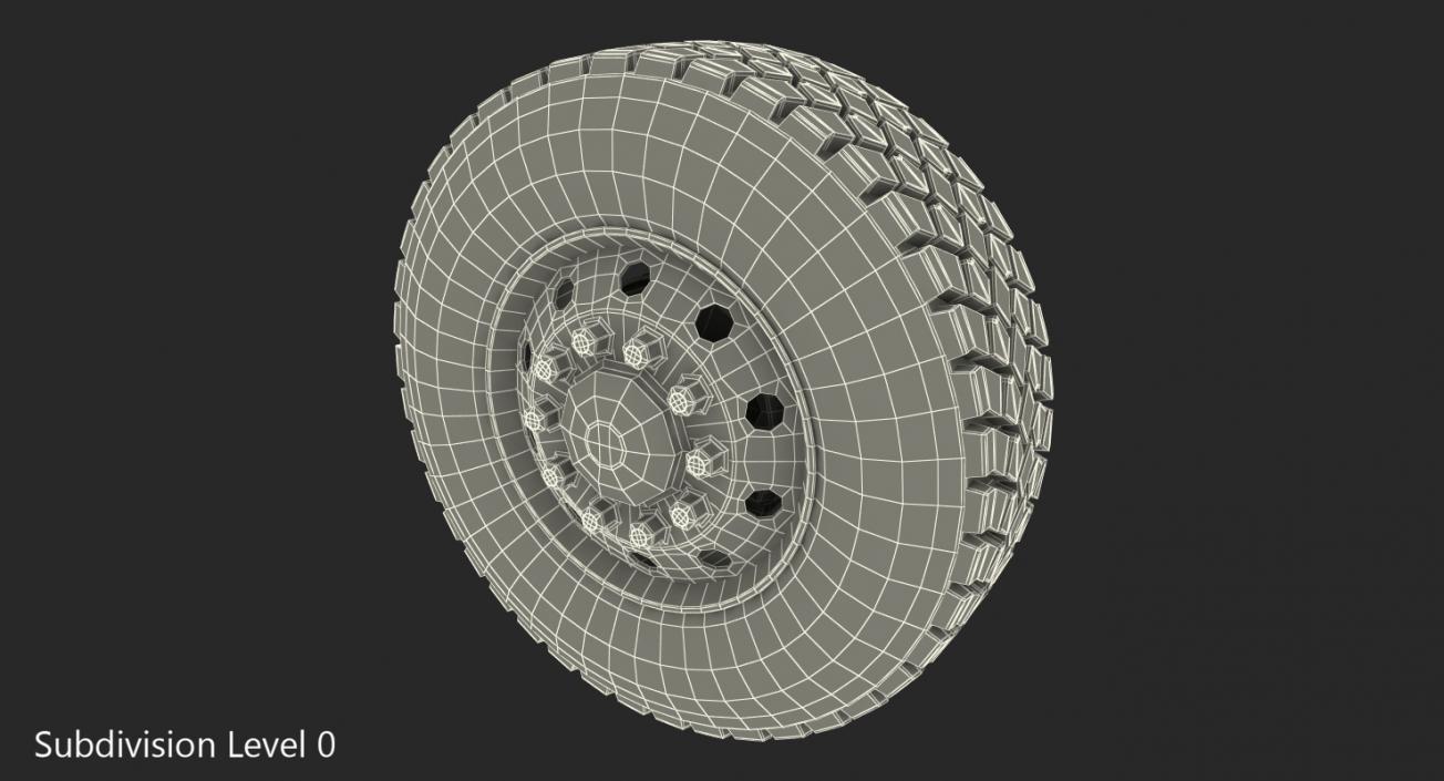 3D Off Road Rim and Tyre
