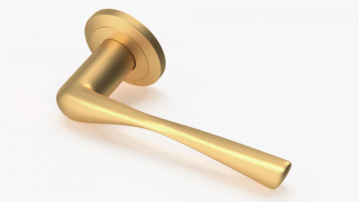 3D Gold Door Handles Separate