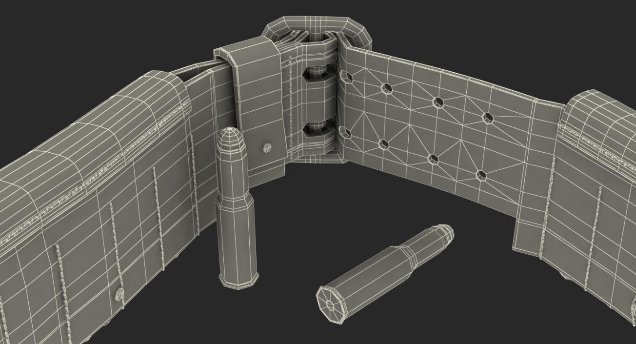 3D Ammunition Leather Bandolier model