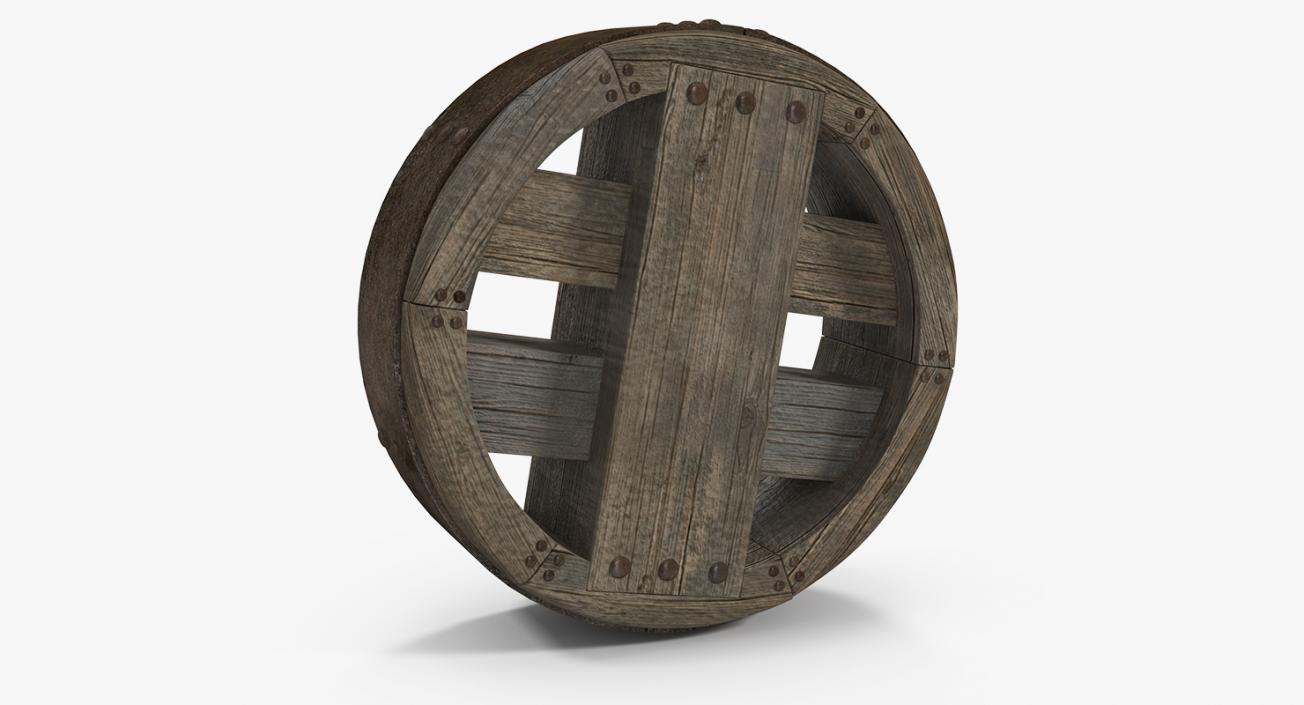 3D model Antique Wooden Wheel