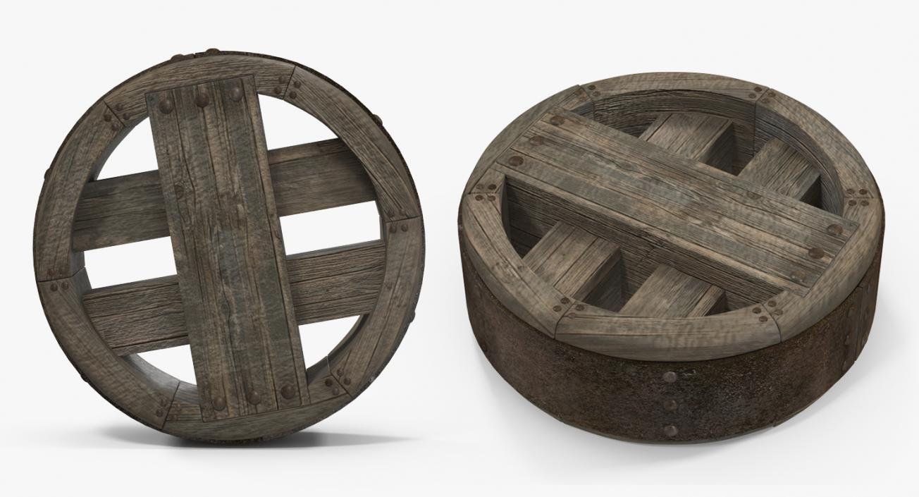 3D model Antique Wooden Wheel