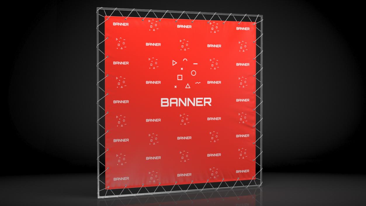 3D Outdoor Vinyl Banner with Eyelets 3m x 3m