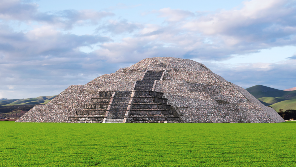 3D Teotihuacan Piramide de la Luna