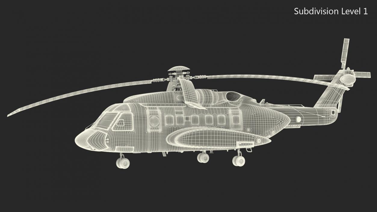 3D model Sikorsky S-92 Civil Helicopter