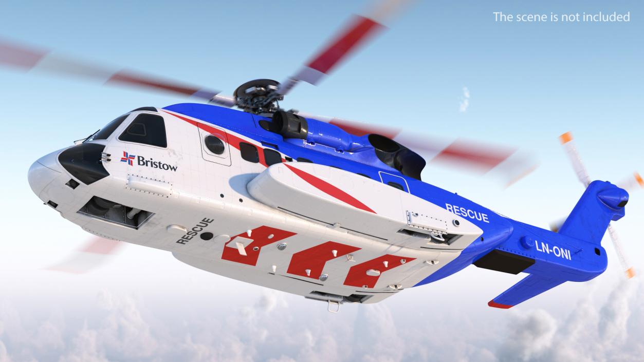 3D model Sikorsky S-92 Civil Helicopter