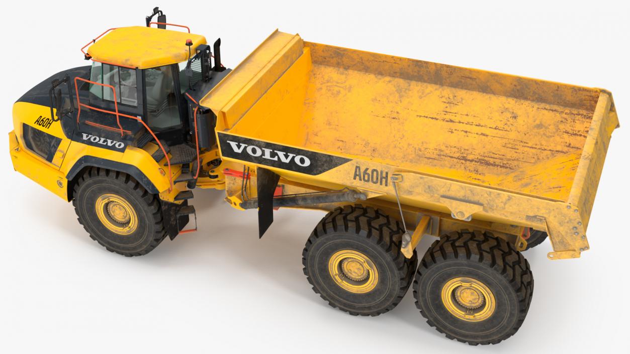 Volvo A60H Truck Dirty Rigged 3D model