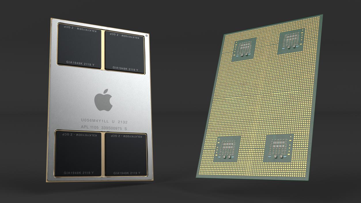 Apple M1 Max Chip 3D