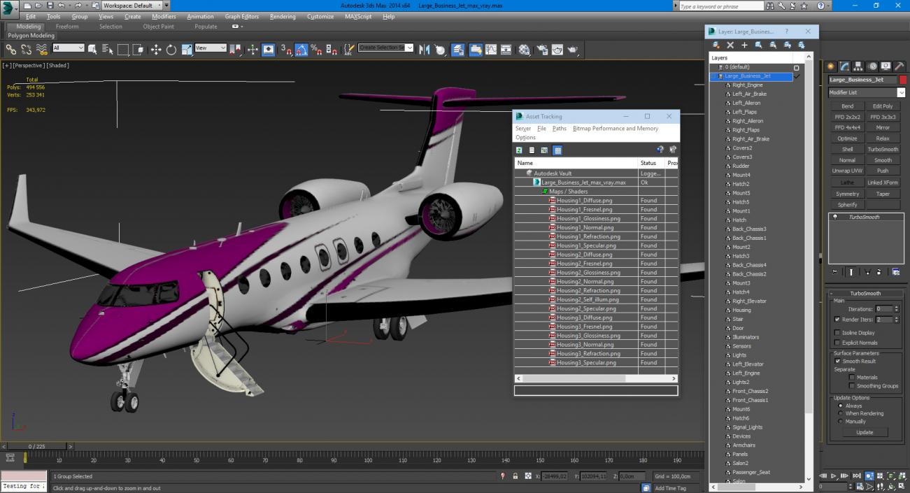 3D Large Business Jet model