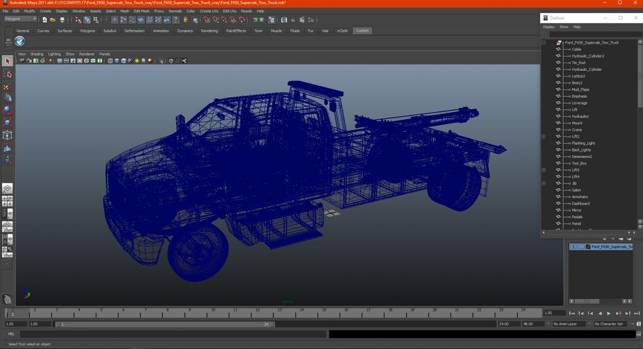 3D Ford F650 Supercab Tow Truck 2019 model