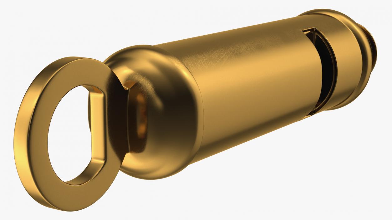 Vintage Metropolitan Brass Whistle 3D model