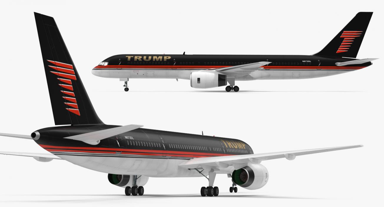 Donald Trumps Private Boeing 757 3D